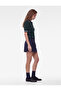 Striped Contrast Short Sleeve Buttoned Polo Collar Knit Sweater - 3