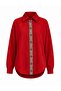 Striped Detailed Scuba Suede Shirt - Red |   F1973 - Red - 3