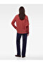 Long Sleeve Shawl Detailed Round Neck Oversize Chiffon Blouse - 3