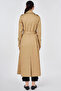 Button Detailed Trench Coat Beige - 5