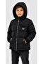 Girl'S/Boy's Black Coat with Zipper Pockets and Detachable Hood with Windproof Feature - 7