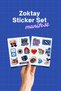 Manifest Zoktay Blue Sticker Set, Girlband Themed Decorative Laptop and Phone Stickers