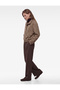 Comfortable Fit Pleated Pocketed Balloon Cut Fabric Trousers - 3