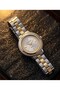 Milano 31 mm Women's Wristwatch Gold Detailed Silver Case Double Color Steel Band Elegant Classic Quartz Watch - 3