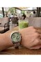 San Diego 44mm Men's Watch with Pistachio Green Dial, Steel Band, Calendar, and Chronograph Appearance - 4