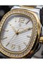 San Diego 35mm Women's Watch with Stones Dual Color Steel Band Elegant Design - 3