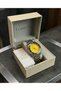 Men's Wristwatch Yellow Dial Steel 44 mm Quartz Mineral Glass - 3