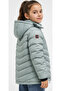 Boys/Girls Water Green Coat with Zipper Pockets, Removable Hood, and Plush Lining Inside - 7