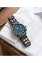 Milano 42mm Anthracite & Blue Multifunctional Men's Wristwatch 3 Atm Steel Band - 3