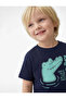 Crocodile Printed Cotton Navy Blue Baby Boy Shirt 6Smb10173Tk - 3