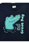 Crocodile Printed Cotton Navy Blue Baby Boy Shirt 6Smb10173Tk - 6
