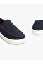 Men's Brand Logoed Navy Blue Loafer Shoes Suitable for Daily Use - 6