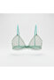 Women's Transparent Tulle Ruffled Unwired Unpadded Bra Bb2083 - 2