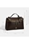 Women's Brown Shoulder Strap Mini Leather Handbag - 8
