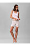 Women's Brand Logo Embroidered U-Neck Ribbed White Undershirt Suitable for Daily Use - 2