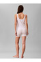 Women's Brand Logo Embroidered U-Neck Ribbed White Undershirt Suitable for Daily Use - 3