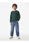 Cotton Long Sleeve Crew Neck Knit Sweater