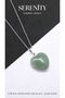 Jade Natural Stone Heart Steel Necklace