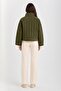 Women's Snap Fastener Premium Ray Stitched Quilted Coat - 4