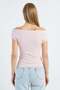 Basic Madonna Collar Slim Fit Blouse - 6