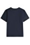 Men's Brand Logo T-Shirt in Navy Blue, Suitable for Daily Use - 3