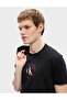 Men's Brand Logo T-Shirt, Suitable for Daily Use, Black
