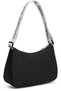 Women's Black Shoulder Bag with Brand Logo, Suitable for Daily Use - 4