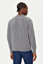 Men's Brand Logo Embroidered Round Neck Stylish Appearance Suitable for Daily Use Gray1 Sweater - 3
