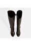 Women's Brown Thick Heeled Leather Boots - 7