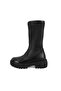 Women's Black Leather Boots - 3