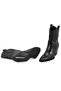 Women's Black Leather Cowboy Boots - 7