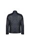 Men's Navy Blue Quilted Leather Jacket - 2