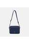 Women's Navy Blue Double Compartment Leather Messenger Bag - 2