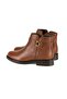 Vesla Tan Women's Leather Boots with Metal Accessories - 4