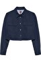 Women's Navy Blue Shirt with Brand Logo, Suitable for Daily Use