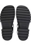 Women's Stylish Looking Black Sandals with Brand Logo, Comfortable Sole, Suitable for Daily Use - 5