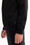 Men's Black Crew Neck Striped Elastane Regular Fit Sweatshirt A52Y1218 - 4