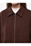 Long Sleeve Zippered Bomber Jacket with Pockets - 4