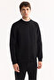 Men's Black Crew Neck Striped Elastane Regular Fit Sweatshirt A52Y1218 - 2