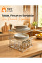 2 Pieces 3-Tier Plate Holder Metal Cabinet Organizer Countertop Bathroom Plate Cup Organization Metal Rack - 3