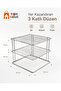 2 Pieces 3-Tier Plate Holder Metal Cabinet Organizer Countertop Bathroom Plate Cup Organization Metal Rack - 2