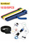 10PCS Black Kerokuru Cable Organizer Cable Management Cable Winder Tape Protector for Wire Ties Phon - 7