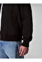 Men's Round Neck Regular Fit Double Pocket Black Coat - 4