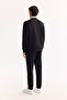 Men's Black Crew Neck Cotton Bi-Stretch Basic Regular Fit Sweatshirt A52Y1328 - 4