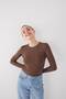 Crew Neck Basic Blouse B1496-Asn75 - 4