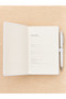 White Notebook with Elastic Band & Metal Pen - 3