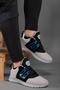 Caildaer Men's Sneakers0012083 Gray Black Cobalt Blue - 3