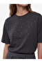 Crew Neck Regular Fit Short Sleeve Stoned T-Shirt - 4
