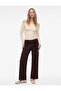 Normal Waist Modal Fabric Wide Legs with Tie Waist