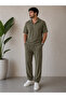 Men's Sahra Fabric Combination with Bottom and Top Zipper Fastening